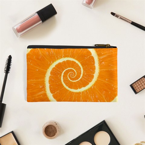 Spiral Citrus Orange Droste  Cosmetic Bag (XS) from ArtsNow.com Back