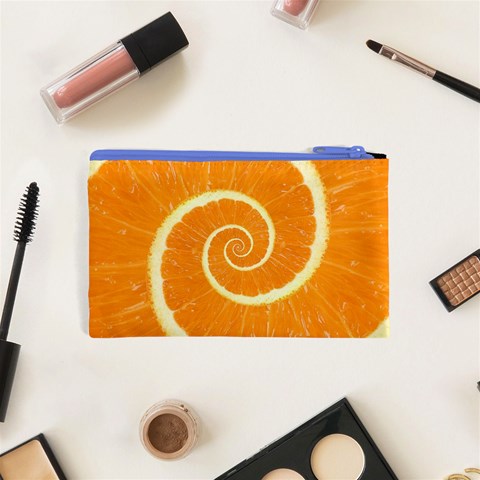 Spiral Citrus Orange Droste  Cosmetic Bag (XS) from ArtsNow.com Back