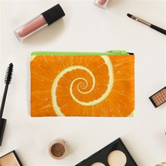 Spiral Citrus Orange Droste  Cosmetic Bag (XS) from ArtsNow.com Back