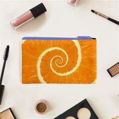 Spiral Citrus Orange Droste  Cosmetic Bag (XS) from ArtsNow.com Back