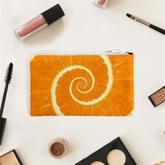 Spiral Citrus Orange Droste  Cosmetic Bag (XS) from ArtsNow.com Back