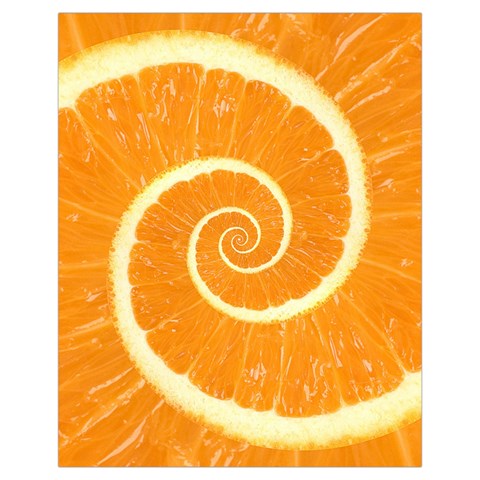 Spiral Citrus Orange Droste  Drawstring Pouch (XL) from ArtsNow.com Front