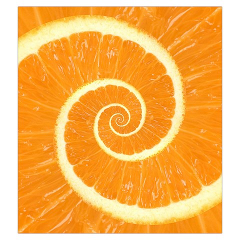 Spiral Citrus Orange Droste  Drawstring Pouch (XXL) from ArtsNow.com Front