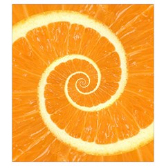 Spiral Citrus Orange Droste  Drawstring Pouch (XXL) from ArtsNow.com Front