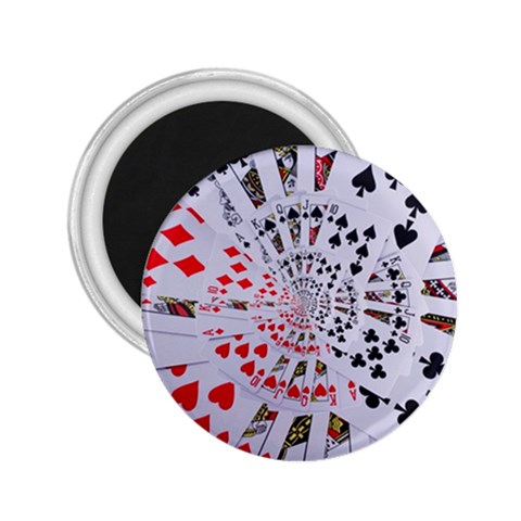 Poker Royal Flush All Suits Droste Spiral 2.25  Magnet from ArtsNow.com Front