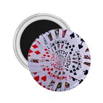 Poker Royal Flush All Suits Droste Spiral 2.25  Magnet