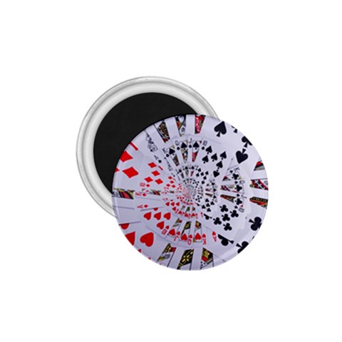 Poker Royal Flush All Suits Droste Spiral 1.75  Magnet from ArtsNow.com Front