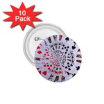 Poker Royal Flush All Suits Droste Spiral 1.75  Button (10 pack) 