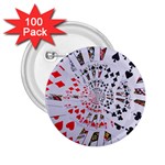 Poker Royal Flush All Suits Droste Spiral 2.25  Button (100 pack)