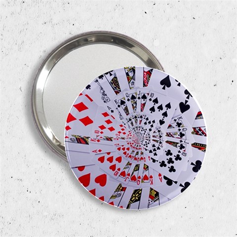 Poker Royal Flush All Suits Droste Spiral 2.25  Handbag Mirror from ArtsNow.com Front