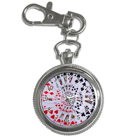 Poker Royal Flush All Suits Droste Spiral Key Chain Watch from ArtsNow.com Front