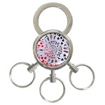 Poker Royal Flush All Suits Droste Spiral 3-Ring Key Chain