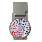 Poker Royal Flush All Suits Droste Spiral Money Clip (Round)