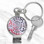 Poker Royal Flush All Suits Droste Spiral Nail Clippers Key Chain