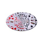 Poker Royal Flush All Suits Droste Spiral Sticker (Oval)