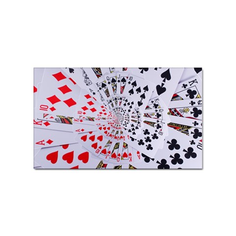 Poker Royal Flush All Suits Droste Spiral Sticker (Rectangular) from ArtsNow.com Front