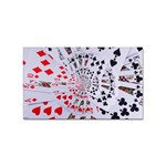 Poker Royal Flush All Suits Droste Spiral Sticker (Rectangular)