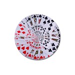 Poker Royal Flush All Suits Droste Spiral Magnet 3  (Round)