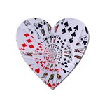 Poker Royal Flush All Suits Droste Spiral Magnet (Heart)