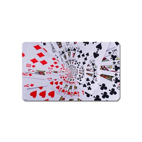 Poker Royal Flush All Suits Droste Spiral Magnet (Name Card) from ArtsNow.com Front