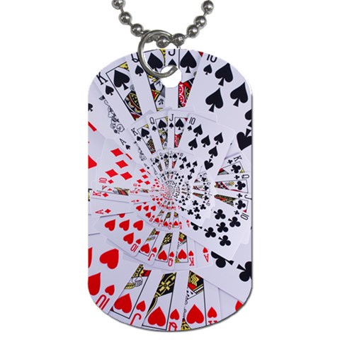 Poker Royal Flush All Suits Droste Spiral Dog Tag (One Side) from ArtsNow.com Front