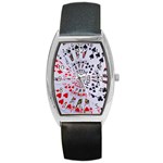 Poker Royal Flush All Suits Droste Spiral Barrel Style Metal Watch