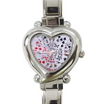 Poker Royal Flush All Suits Droste Spiral Heart Italian Charm Watch