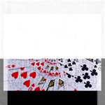 Poker Royal Flush All Suits Droste Spiral Jigsaw Puzzle (Rectangular)