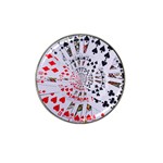 Poker Royal Flush All Suits Droste Spiral Hat Clip Ball Marker