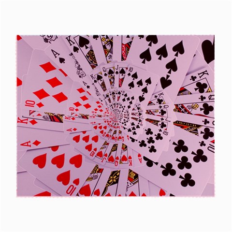 Poker Royal Flush All Suits Droste Spiral Small Glasses Cloth from ArtsNow.com Front