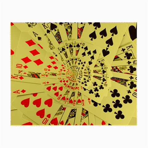 Poker Royal Flush All Suits Droste Spiral Small Glasses Cloth from ArtsNow.com Front