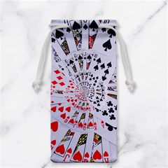 Poker Royal Flush All Suits Droste Spiral Jewelry Bag from ArtsNow.com Front