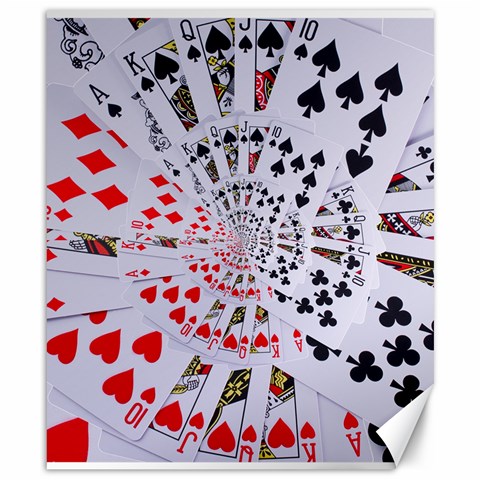 Poker Royal Flush All Suits Droste Spiral Canvas 8  x 10  from ArtsNow.com 8.15 x9.66  Canvas - 1