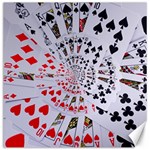 Poker Royal Flush All Suits Droste Spiral Canvas 12  x 12 