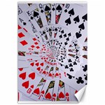 Poker Royal Flush All Suits Droste Spiral Canvas 12  x 18 