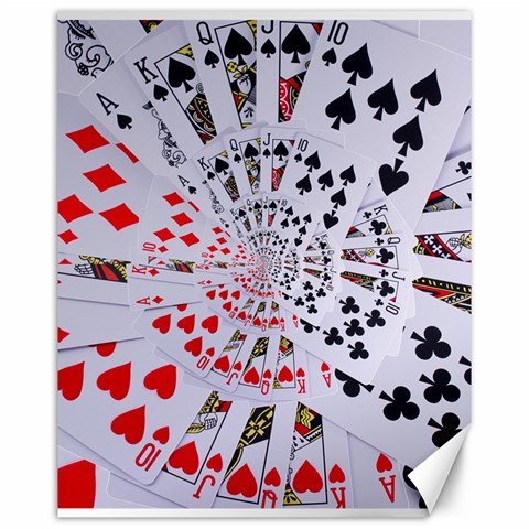 Poker Royal Flush All Suits Droste Spiral Canvas 16  x 20  from ArtsNow.com 15.75 x19.29  Canvas - 1