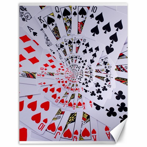 Poker Royal Flush All Suits Droste Spiral Canvas 18  x 24  from ArtsNow.com 17.8 x23.08  Canvas - 1