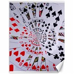 Poker Royal Flush All Suits Droste Spiral Canvas 18  x 24 