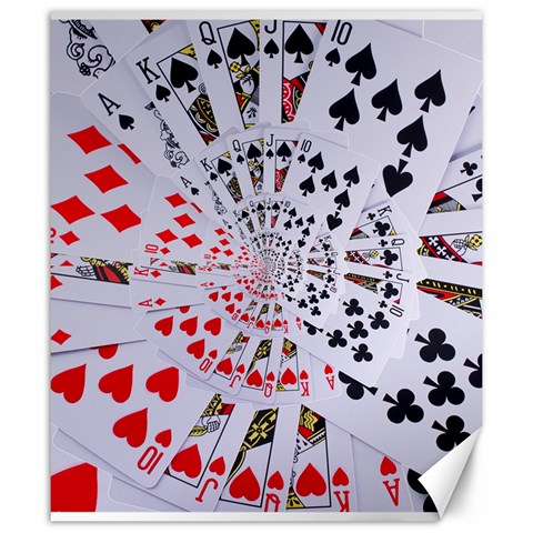 Poker Royal Flush All Suits Droste Spiral Canvas 20  x 24  from ArtsNow.com 19.57 x23.15  Canvas - 1