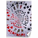 Poker Royal Flush All Suits Droste Spiral Canvas 24  x 36 