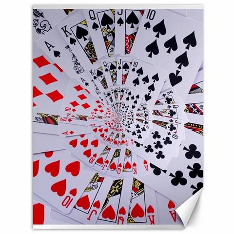 Poker Royal Flush All Suits Droste Spiral Canvas 36  x 48  from ArtsNow.com 35.26 x46.15  Canvas - 1