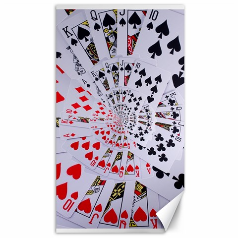 Poker Royal Flush All Suits Droste Spiral Canvas 40  x 72  from ArtsNow.com 39.28 x69.23  Canvas - 1