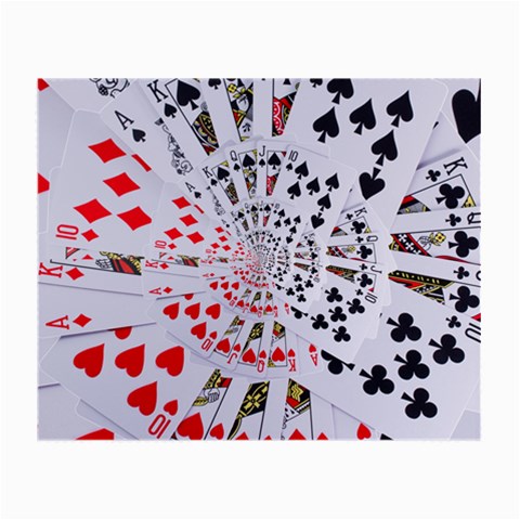 Poker Royal Flush All Suits Droste Spiral Small Glasses Cloth (2 Sides) from ArtsNow.com Back