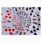 Poker Royal Flush All Suits Droste Spiral Large Glasses Cloth