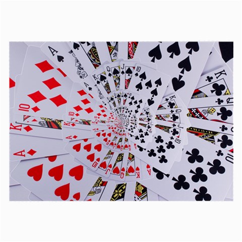 Poker Royal Flush All Suits Droste Spiral Large Glasses Cloth (2 Sides) from ArtsNow.com Back