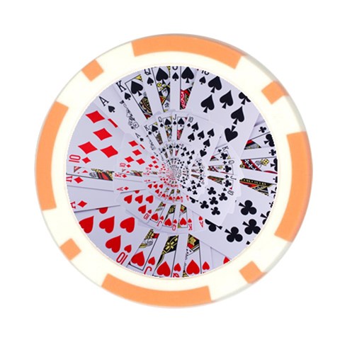 Poker Royal Flush All Suits Droste Spiral Poker Chip Card Guard from ArtsNow.com Front