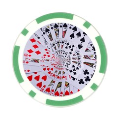 Poker Royal Flush All Suits Droste Spiral Poker Chip Card Guard from ArtsNow.com Front