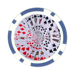 Poker Royal Flush All Suits Droste Spiral Poker Chip Card Guard from ArtsNow.com Front