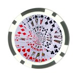 Poker Royal Flush All Suits Droste Spiral Poker Chip Card Guard