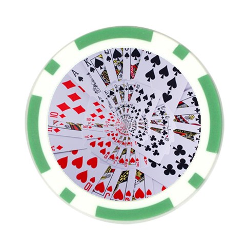 Poker Royal Flush All Suits Droste Spiral Poker Chip Card Guard from ArtsNow.com Back